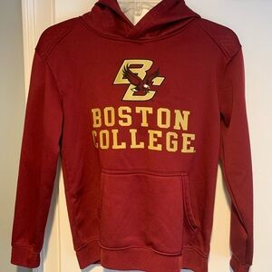 Youth medium but fits more like a large. BC hooded sweatshirt